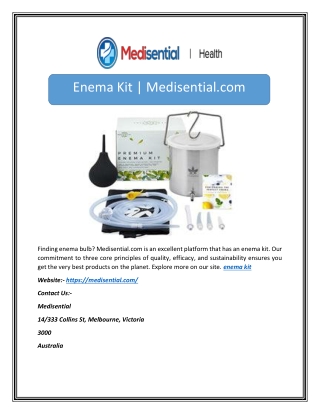 Enema Kit | Medisential.com