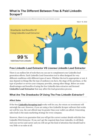 What Is The Different Between Free amp Paid LinkedIn Scraper