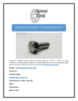 Maytag Antique Engines | Flywheel-supply.com
