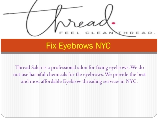 Fix Eyebrows NYC