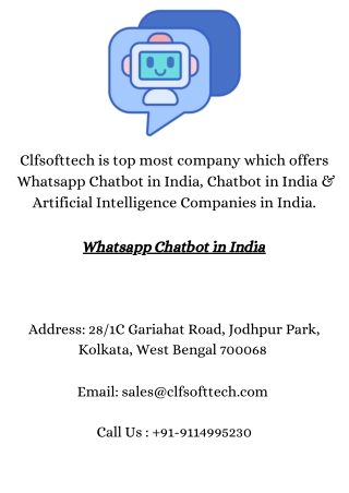 whatsapp chatbot india