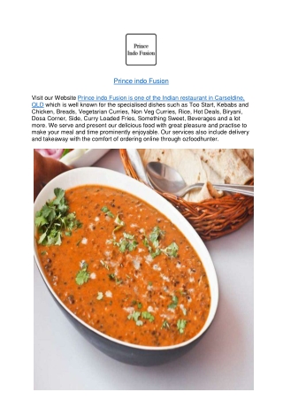 5% Off - Prince indo Fusion Indian Restaurant Carseldine,QLD