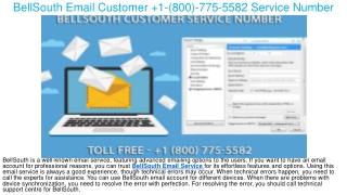 BellSouth Email Customer  1-(800)-775-5582 Support Number