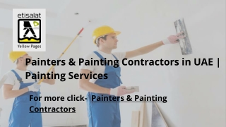 Painters & Painting Contractors in UAE | Painting Services