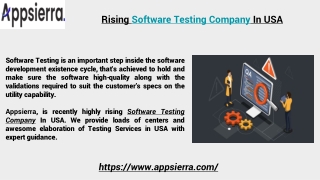 Rising Software Testing Company In USA