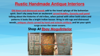 Rustic Handmade Antique Interiors
