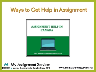Ways to Get Help in Assignment