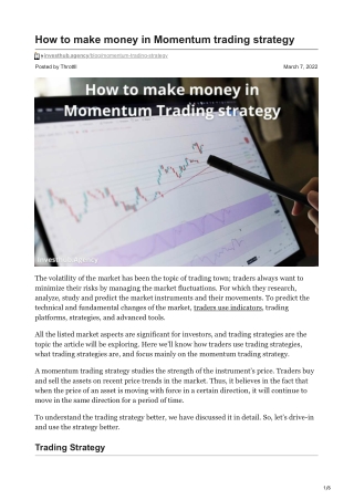 HOW TO MAKE MONEY IN MOMENTUM TRADING STRATEGY