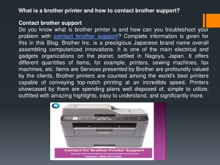 Contact Brother Support