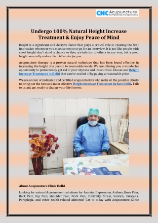 Height Increase Treatment in East Delhi