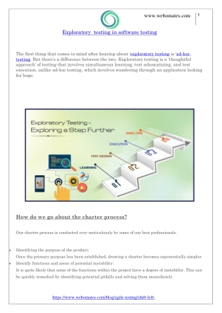 Exploratory  testing in software testing