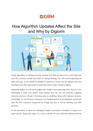 How Algorithm Updates Affect the Site and Why by Digiorm