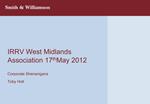 IRRV West Midlands Association 17th May 2012