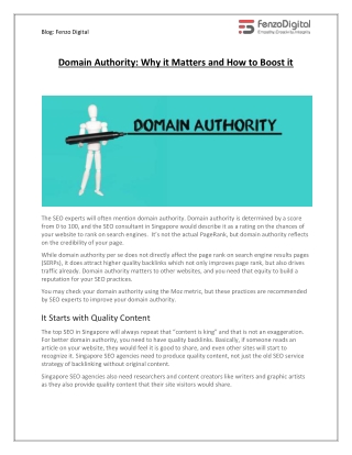 Domain Authority Why it Matters and How to Boost it