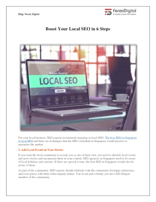 Boost Your Local SEO in 6 Steps