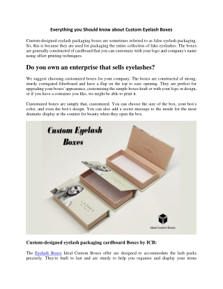 Everything you Should know about Custom Eyelash Boxes