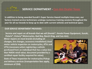 Financing - El Campo Cycle Center - El Campo, TX – ATVRepairinTexas