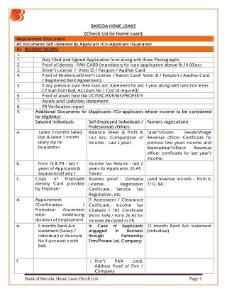 Home Loan Documents List | KYC Documents List 2022