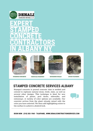 Expert Stamped Concrete Contractors in Albany NY