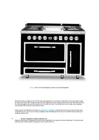 Why You Should Regularly Clean Your Viking Rangetop