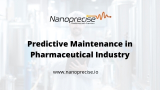 Predictive Maintenance in Pharmaceutical Industry