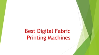 Best Digital Fabric Printing Machines