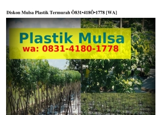 Diskon Mulsa Plastik Termurah Ö8ЗI•ᏎI8Ö•I778{WhatsApp}
