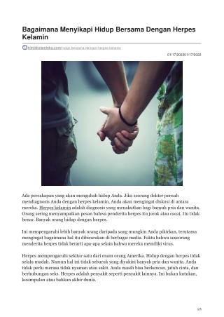 Bagaimana Menyikapi Hidup Bersama Dengan Herpes Kelamin - klinikkelaminku.com