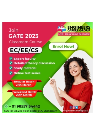 Best GATE Coaching In Chandigarh Engineers Career Group