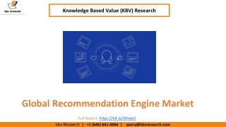 Global Recommendation Engine Market size to reach USD 11.4 Billion by 2027