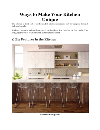Ways to Make Your Kitchen Unique
