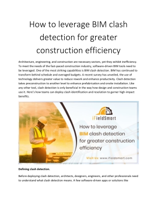 How to leverage BIM clash detection for greater construction efficiency