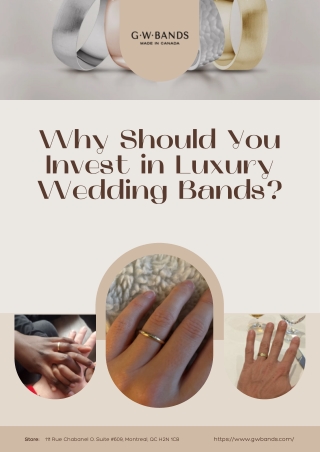 Why Should You Invest in Luxury Wedding Bands