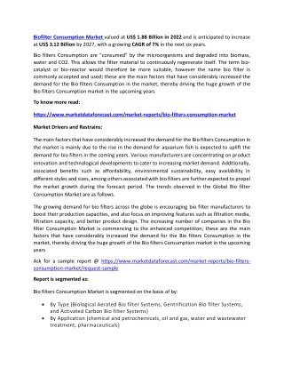 Bio filters Consumption Market