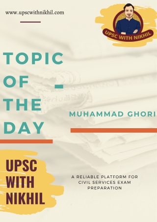 Mahammad Ghori - Prithviraj III - UPSC with Nikhil