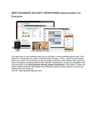 BEST BUSINESS SECURITY MONITORING Opportunities For Everyone (1)