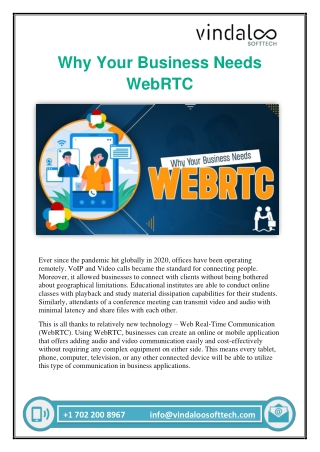Why Your Business Needs WebRTC