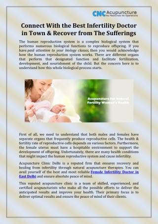 Female Infertility Doctor in East Delhi