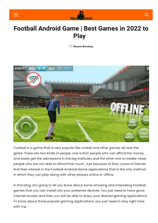 Football Android Game  Best Games in 2022 to Play