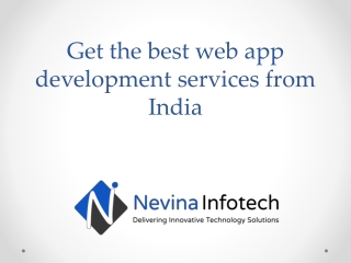 Get the best web app development services from India
