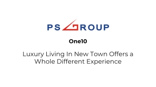 One10- Luxury Living In New Town Offers a Whole Different Experience