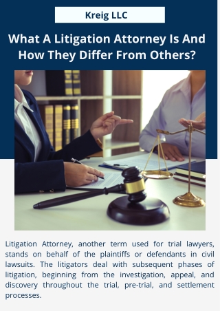 What A Litigation Attorney Is And How They Differ From Others