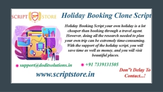 Best Holiday Booking System - SCRIPTSTORE.IN