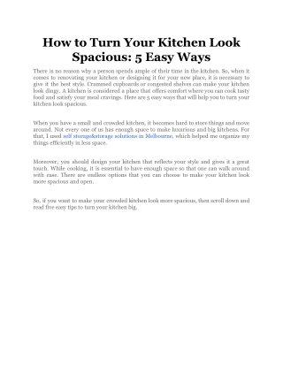 How to Turn Your Kitchen Look Spacious_ 5 Easy Ways