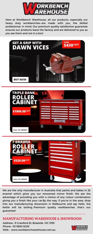 Explore our range of  garage storage and workbench