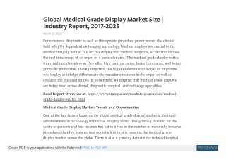 Global Medical Grade Display Market Size | Industry Report, 2017-2025