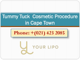 Tummy Tuck  Cosmetic Procedure in Cape Town