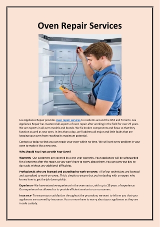 Oven Repair Services