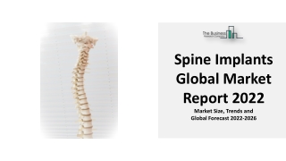 Spine Implants Market To Witness Significant Growth In Coming Years