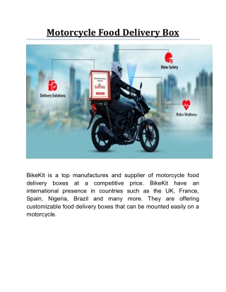 Motorcycle Food Delivery Box